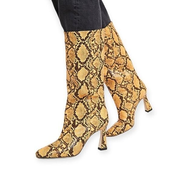 NIB Chelsea Paris Queen Boots, Yellow Snake Print, Size 37EU - Picture 15 of 15